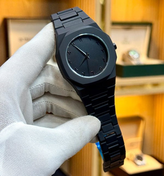 Full Black arabic urban Aura Quartz Watch – Lightweight Design, , Premium Quality & Finish – Best Quality Analog Watch For Boys – Watch For Men | Full Black Color Watch
