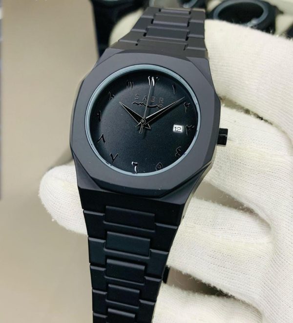 Full Black arabic urban Aura Quartz Watch – Lightweight Design, , Premium Quality & Finish – Best Quality Analog Watch For Boys – Watch For Men | Full Black Color Watch