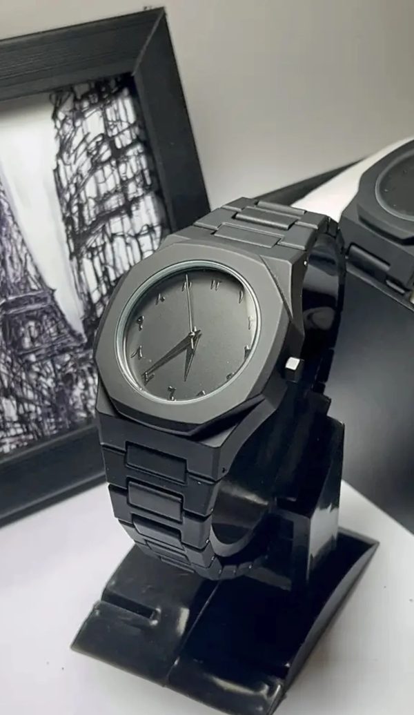 Full Black arabic urban Aura Quartz Watch – Lightweight Design, , Premium Quality & Finish – Best Quality Analog Watch For Boys – Watch For Men | Full Black Color Watch